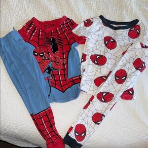 Marvel Spider-Man Kids Pajama Set - Red, Blue, and White